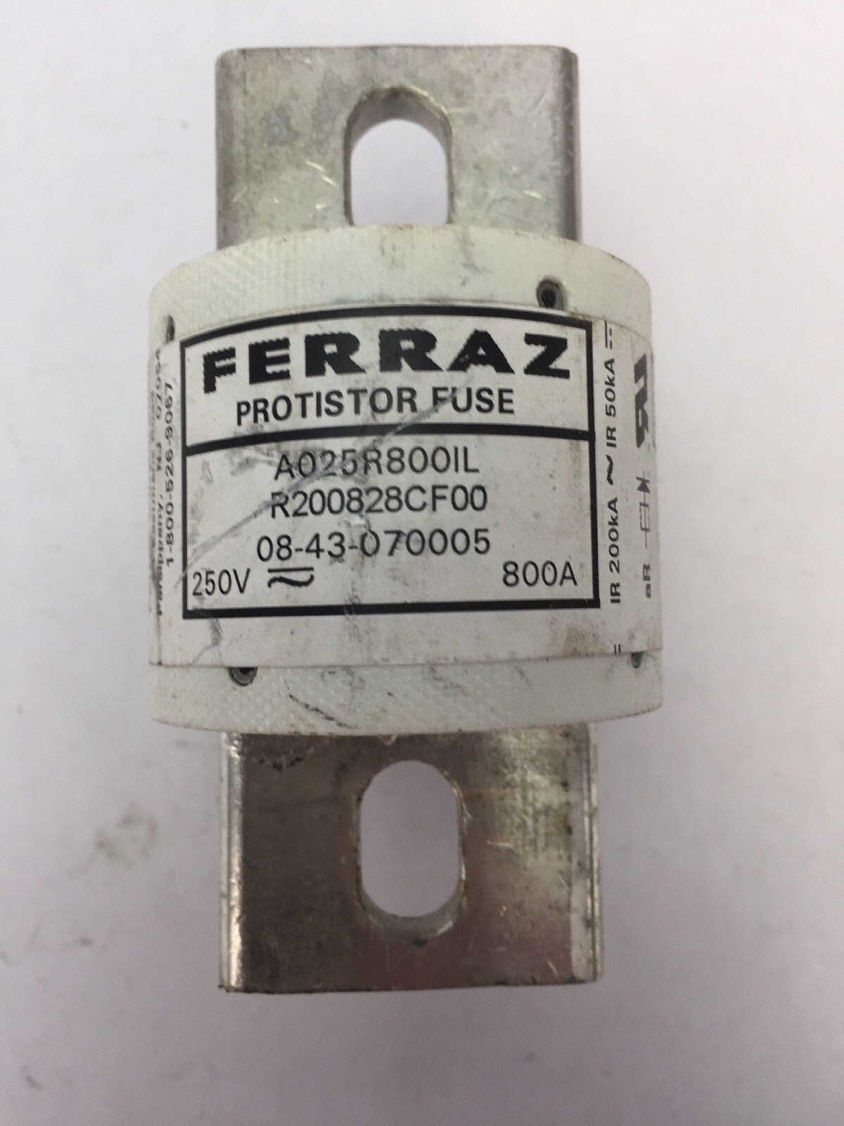 FERRAZ A025R800IL PROTISTOR FUSE 250VAC 800A R200828CF00 (LOT OF 3)