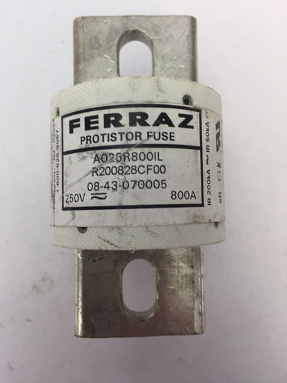 FERRAZ A025R800IL PROTISTOR FUSE 250VAC 800A R200828CF00 (LOT OF 3)