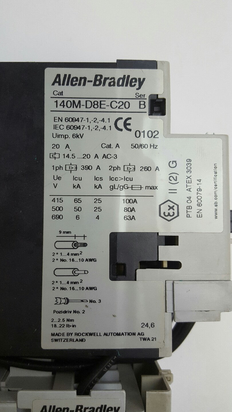 Allen Bradley Compact Starter 190S-CNDJ2-DC20C SER B 100-C23Z*10