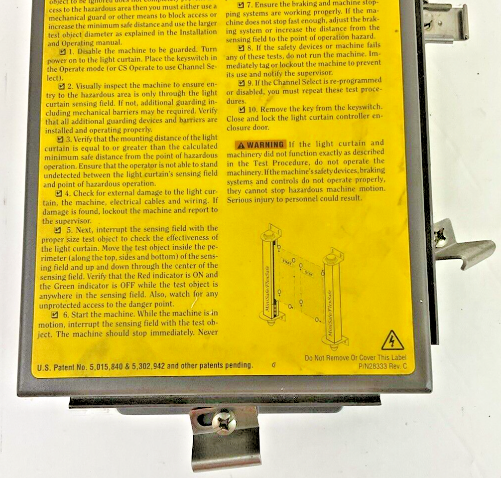 STI 43268-0040 LIGHT CURTAIN CONTROLLER MS4304B-2 115VAC 50/60HZ .250A