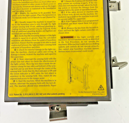 STI 43268-0040 LIGHT CURTAIN CONTROLLER MS4304B-2 115VAC 50/60HZ .250A