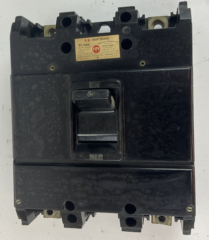 FEDERAL PACIFIC NJ621100 CIRCUIT BREAKER 2POLE 100A 600VAC MAG.TRIP 400-1000