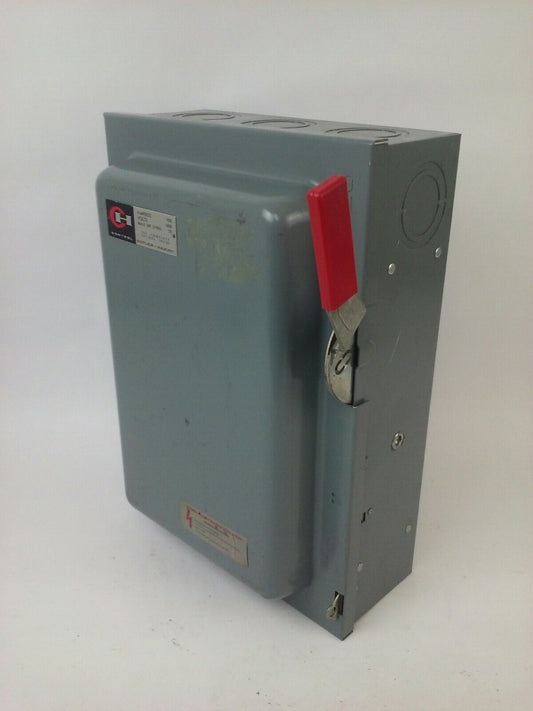 CUTLER HAMMER 4105H333H NON FUSIBLE HD SAFETY SWITCH 3P 100A 600VAC/250VDC 75HP
