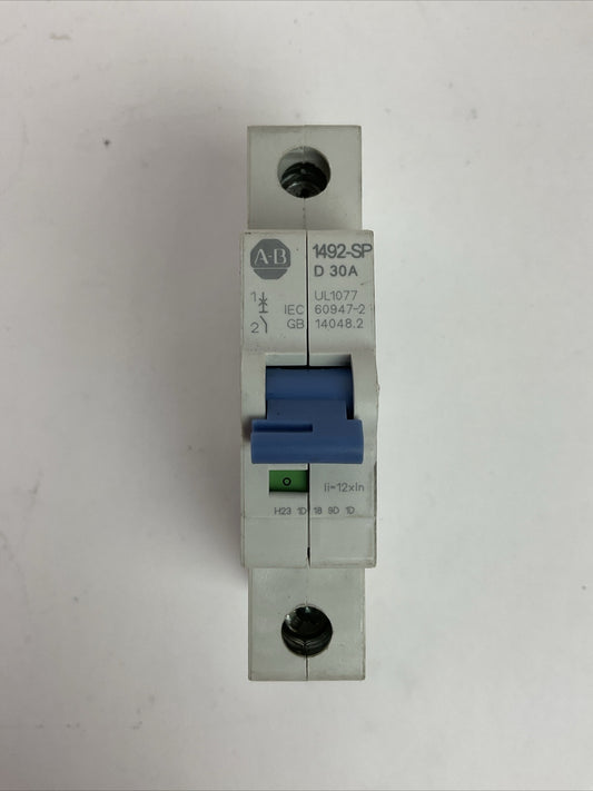 ALLEN BRADLEY 1492-SPM1D300 CIRCUIT BREAKER SER D 30A 277VAC 48VDC 1POLE