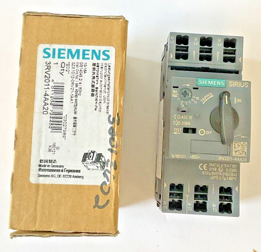 SIEMENS 3RV2011-4AA20 MOTOR CONTROL 10-16A 50HZ