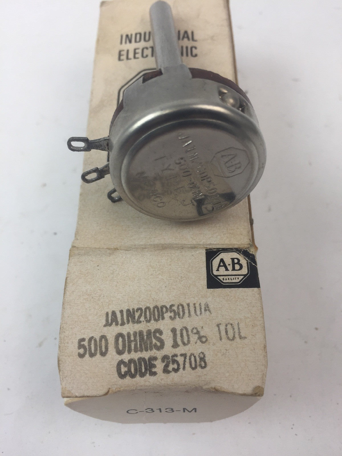 ALLEN BRADLEY JA1N200P501UA POTENTIOMETER 500 OHMS 10% TOL