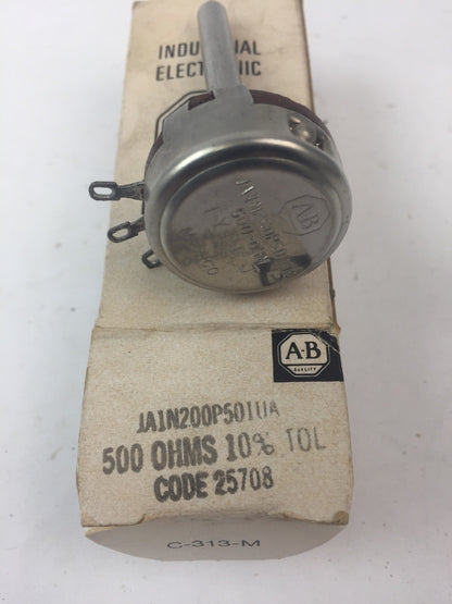 ALLEN BRADLEY JA1N200P501UA POTENTIOMETER 500 OHMS 10% TOL