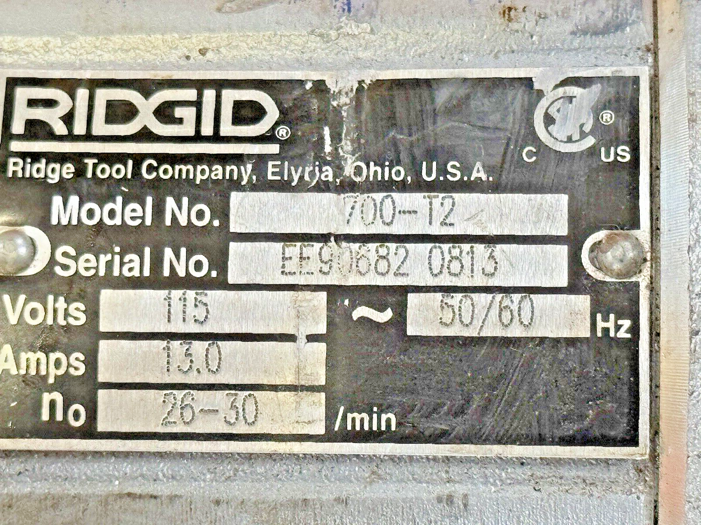RIDGID - 700-12 - POWER DRIVE PIPE THREADER W/ STAND/BUCKET/DIE HEADS +SEE BELOW