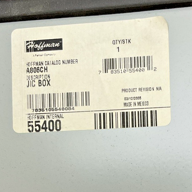HOFFMANN A806CH JUNCTION BOX