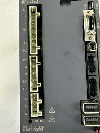 MITSUBISHI MELSERVO-J3 MR-J3-200BS4 AC SERVO DRIVE 3 PHASE 2kW 380-480V 50-60Hz