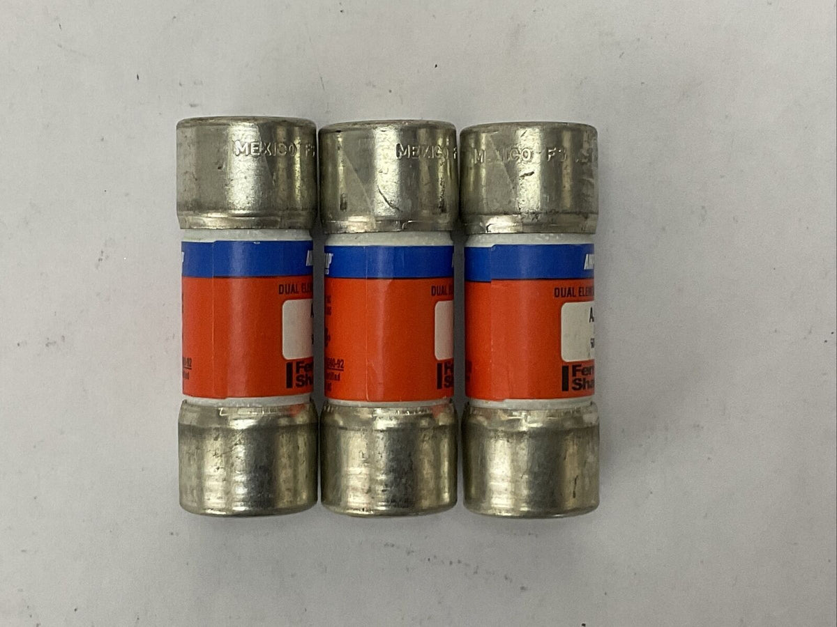 FERRAZ SHAWMUT AJT3 AMP-TRAP 2000 3A 600VAC DUAL ELEMENT TIME DELAY (LOT OF 3)