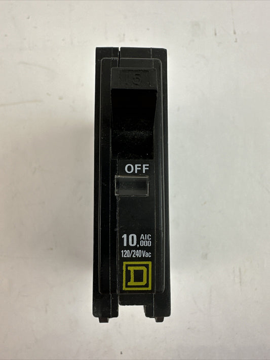 SQUARE D QOB115 BOLT-ON CIRCUIT BREAKER 15AMP 1POLE 120/240VAC (LOT OF 14)