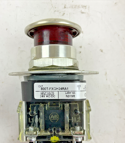 ALLEN BRADLEY 800T-FXQH24RA1 SER T TYPE 4, 13 INPUT 24V PUSH BUTTON