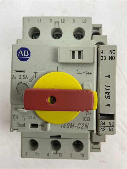 ALLEN BRADLEY 140M-C2N-B25 SER C MOTOR PROTECTOR 2.5A 140M-C-A SER A 600VAC