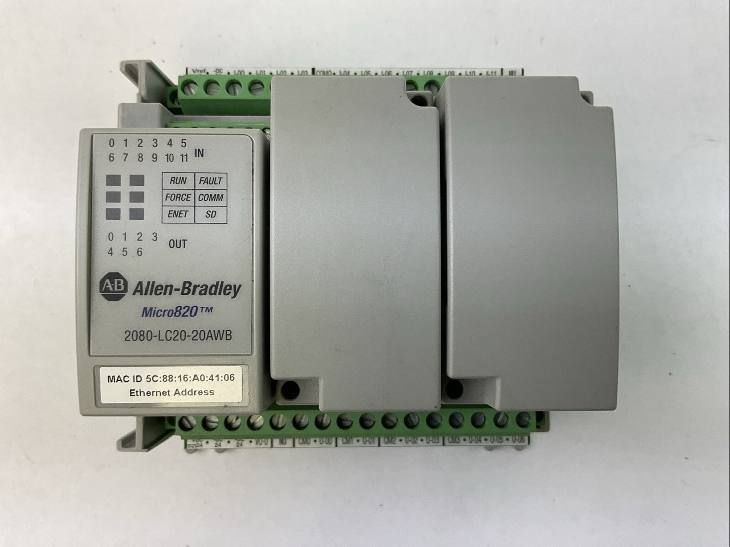 ALLEN BRADLEY 2080-LC20-20AWBR ETHERNET/IP MICRO820 SER C FW 12.011