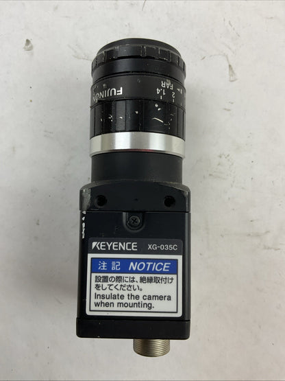 KEYENCE XG035C VGA COLOR CAMERA FUJIFILM FUJINON HF16HA-1B 1:1.4/16mm LENS