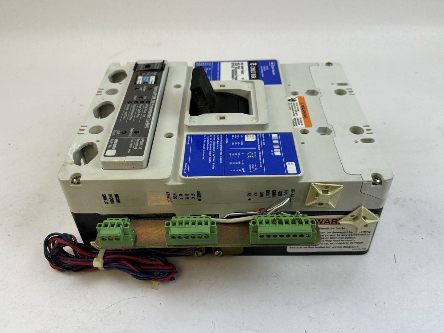 CUTLER HAMMER CHLD3250T76W 250A 600V 3P CIRCUIT BREAKER W/DIGITRIP 750 TRIP UNIT
