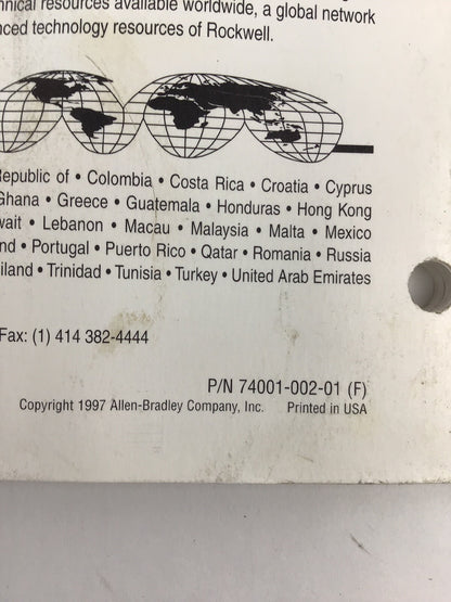 ALLEN BRADLEY 74001-002-01(F) MANUAL 1203-GD1,GK1 AND 1336-GM1