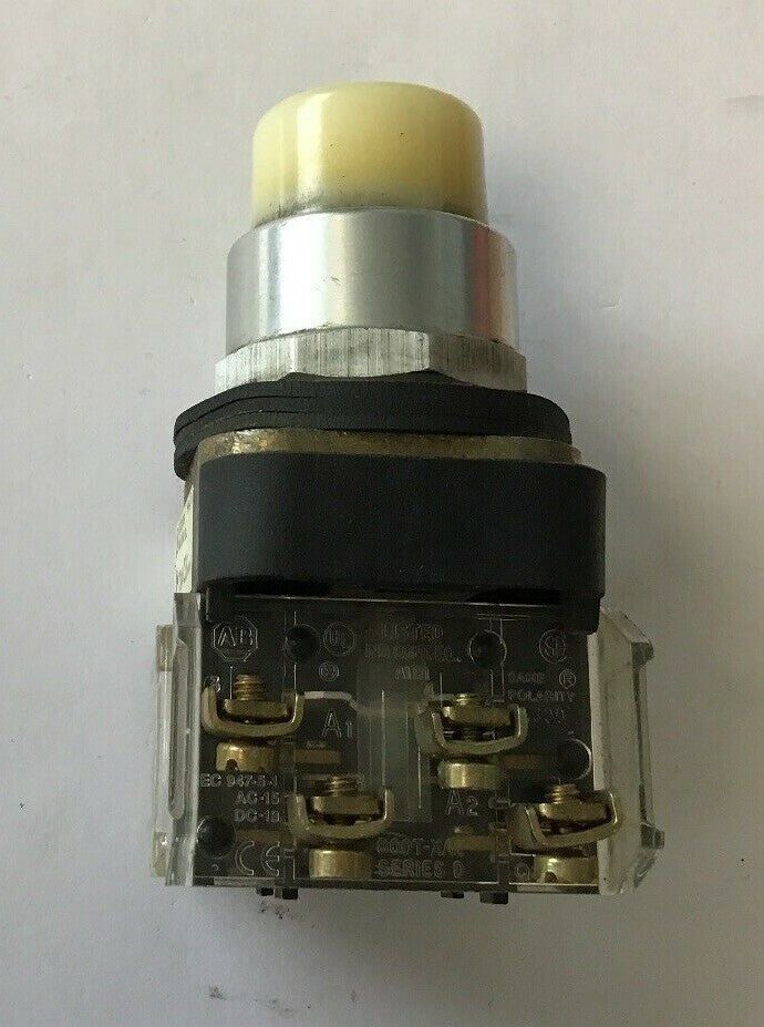 ALLEN BRADLEY 800T-QB10 WHITE PUSH BUTTON SER T 120V