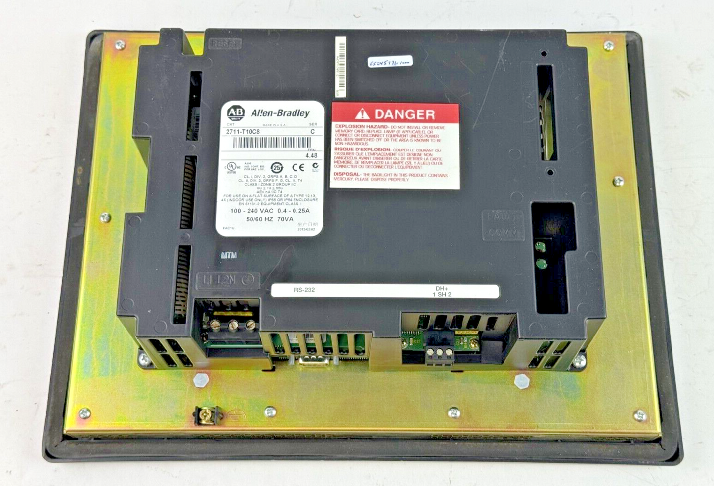 ALLEN-BRADLEY - 2711-T10C8 SER. C/FRN 4.48 - PANELVIEW 1000 ASSEMBLED TERM