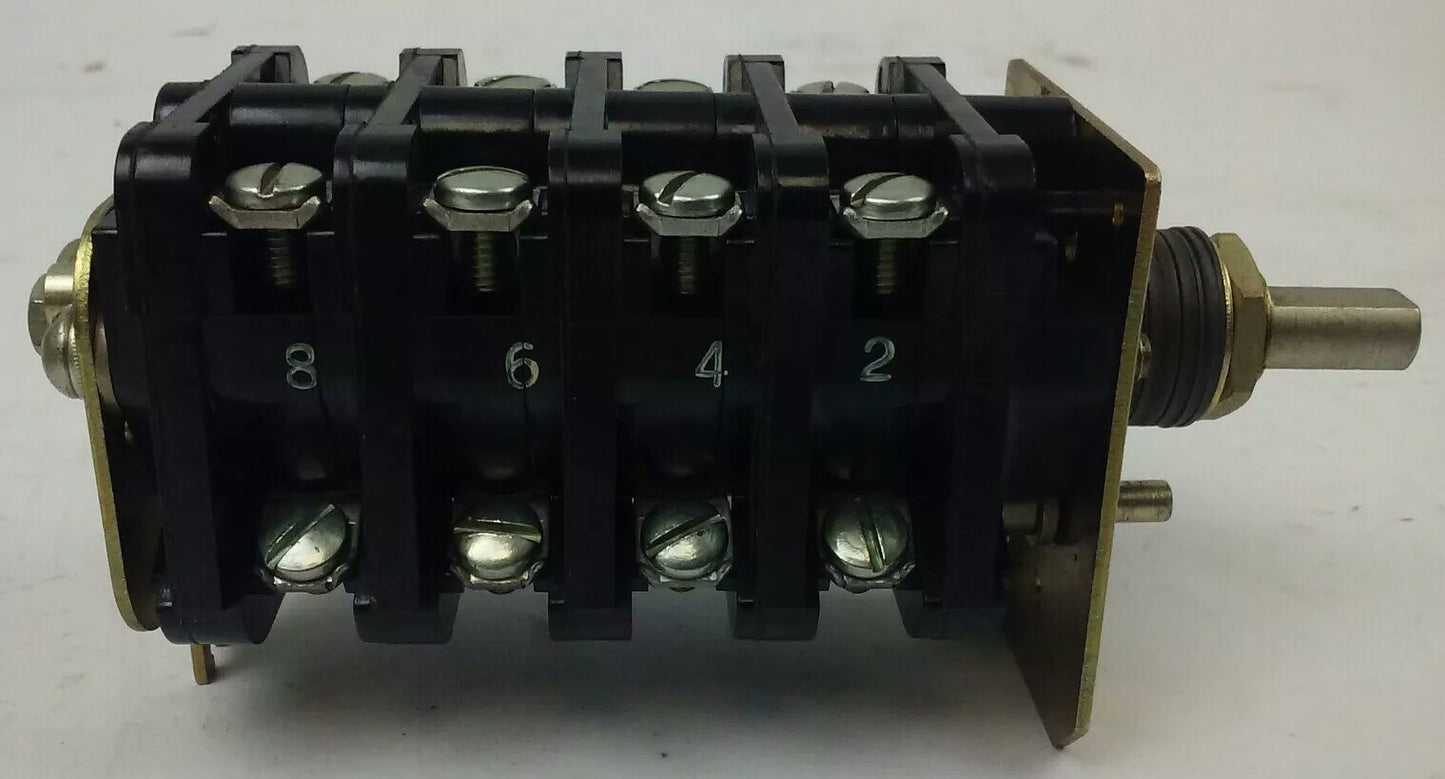 ALLEN BRADLEY J682862/7 ROTARY PILOT SWITCH, SIZE 10, 25A, 4 POSITION, 8 CIRCUIT