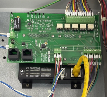 LASER MECH PLCSA0012 FIBER CUT DEVICE NET CONTROLLER *MISSING FRONT COVER KEY*