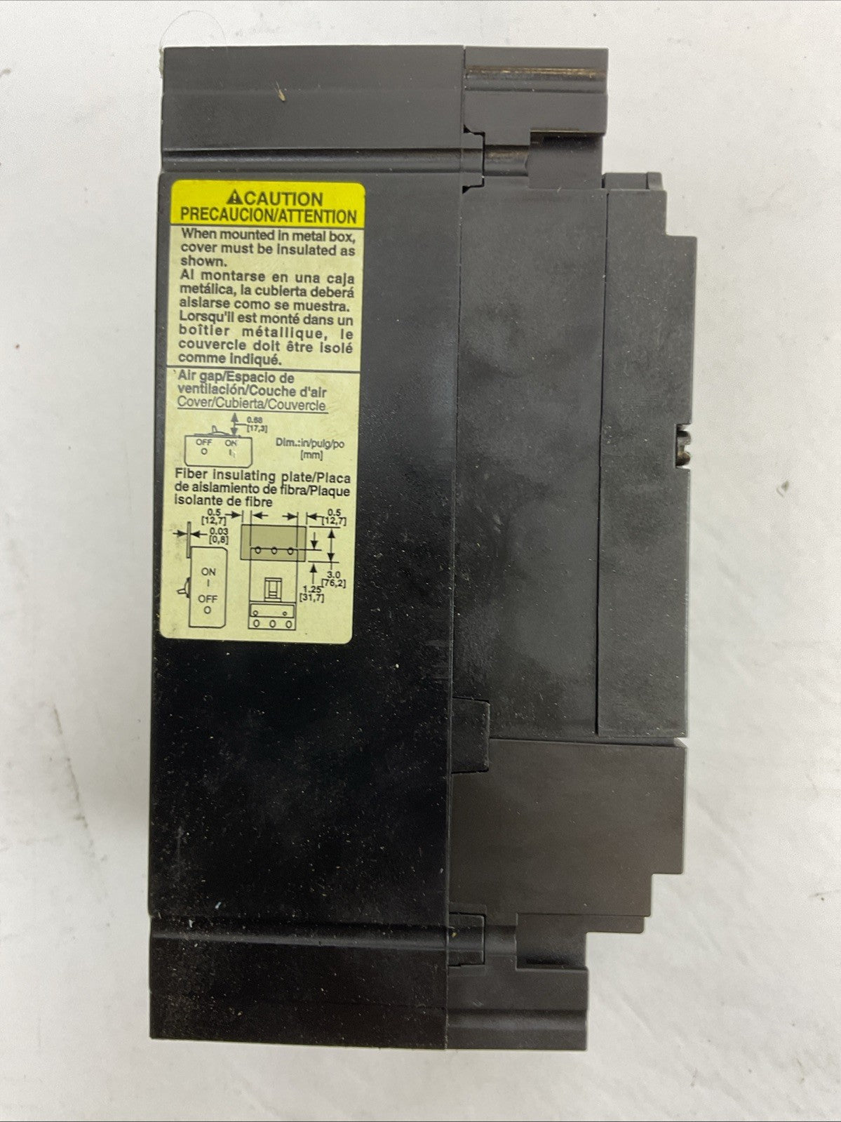 SQUARE D HGL36125C POWERPACT CIRCUIT BREAKER 125AMP 600VAC 3POLE