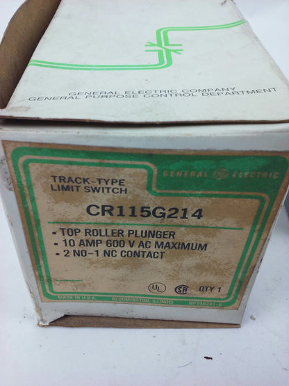 GE, CR115G214, LIMIT SWITCH, 600V MAX, 10 AMP, 600V MAX, 2 NO- 1 NC CONTACT, NEW