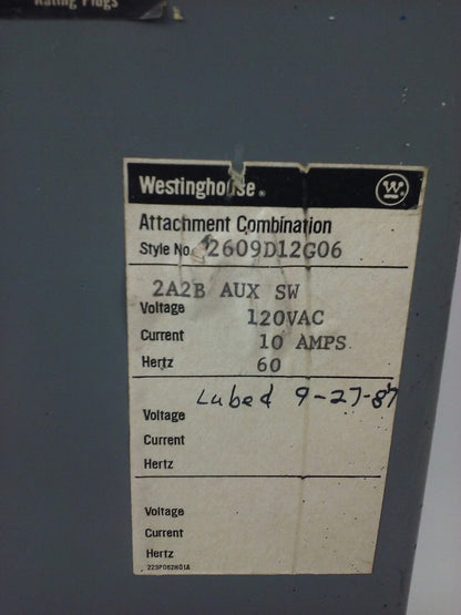 WESTINGHOUSE PC32000 MOTOR OPERATER 5661D52G01 TYPE PB-PC 120V 2A2B AUX SW