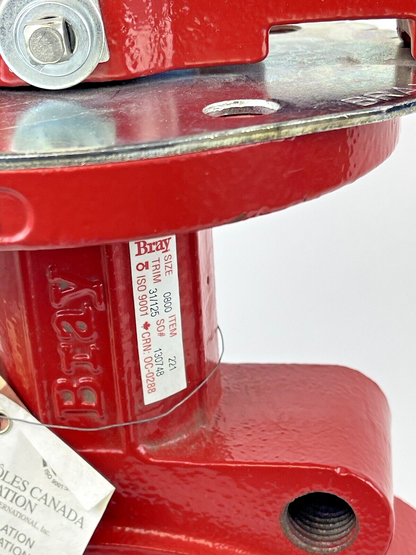 BRAY 50-0406-12610-532 VALVE STATUS MON/ 20-0800-92801 (560) - 8" BV/MAN. HANDLE