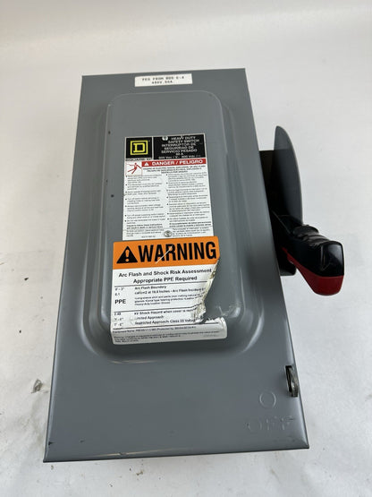 SQUARE D H362 HEAVY DUTY SAFETY SWITCH 600 VOLT 60 AMP