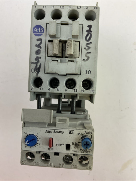 ALLEN BRADLEY STARTER (100-C09Z*10 SER A CONTACTOR COIL 24VDC + 193-EA4EB SER B)