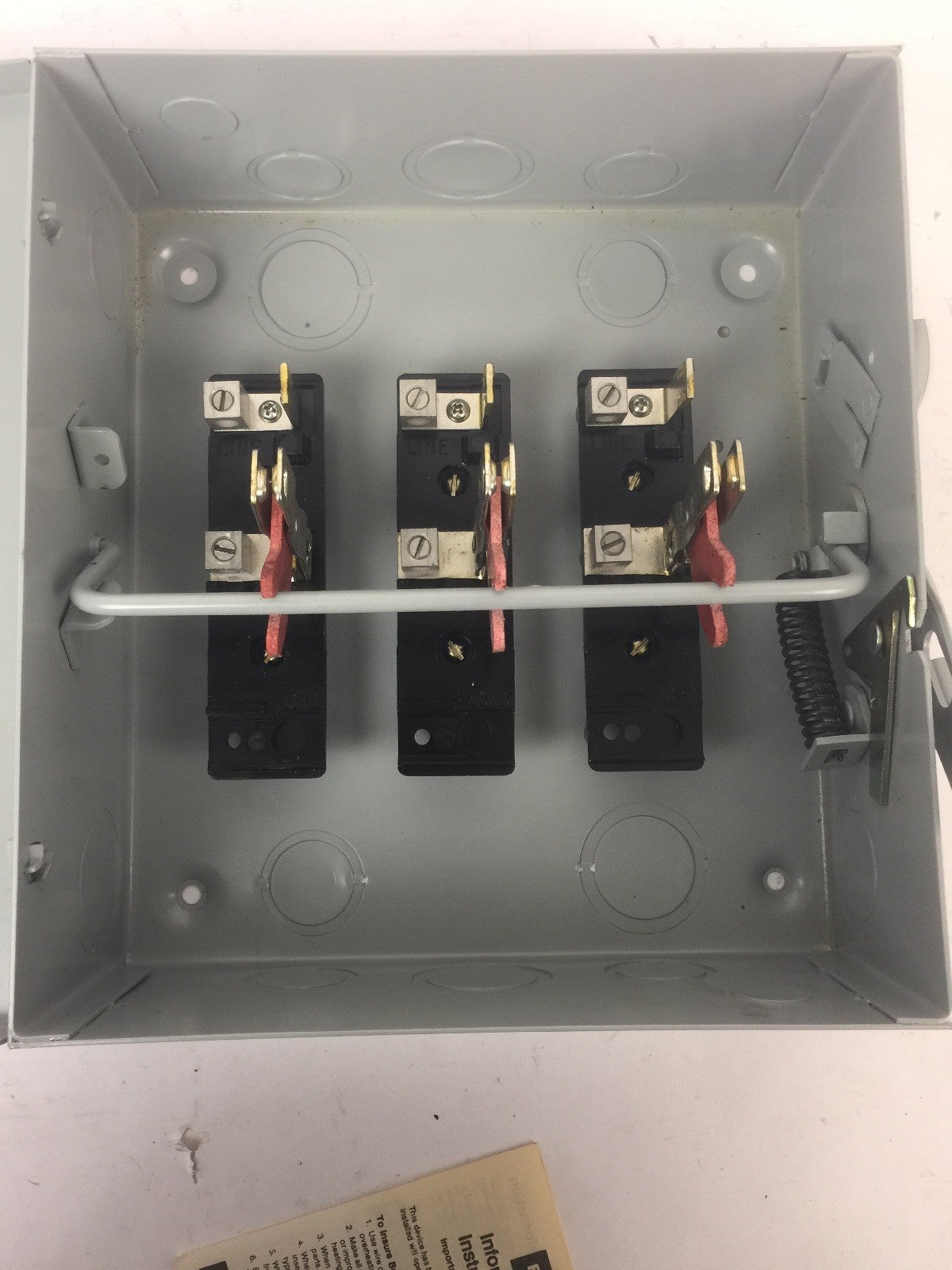 FPE 7632 TYPE LD SAFETY SWITCH 60AMP 250VDC 240VAC 3 POLE 10-15HP