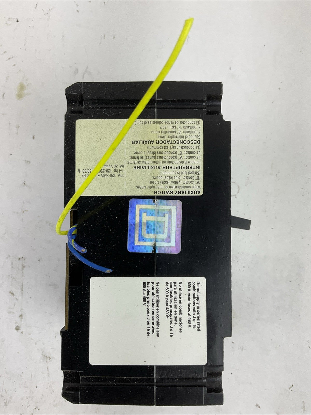 SQUARE D FAL360701212 70A 600VAC 250VDC 3POLE CIRCUIT BREAKER