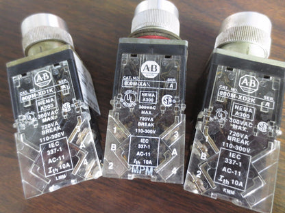 ALLEN-BRADLEY 800MR-A1, 800MR-A2, 800MR-A6 PUSHBUTTONS & 2-POS. SELECTOR SWITCH