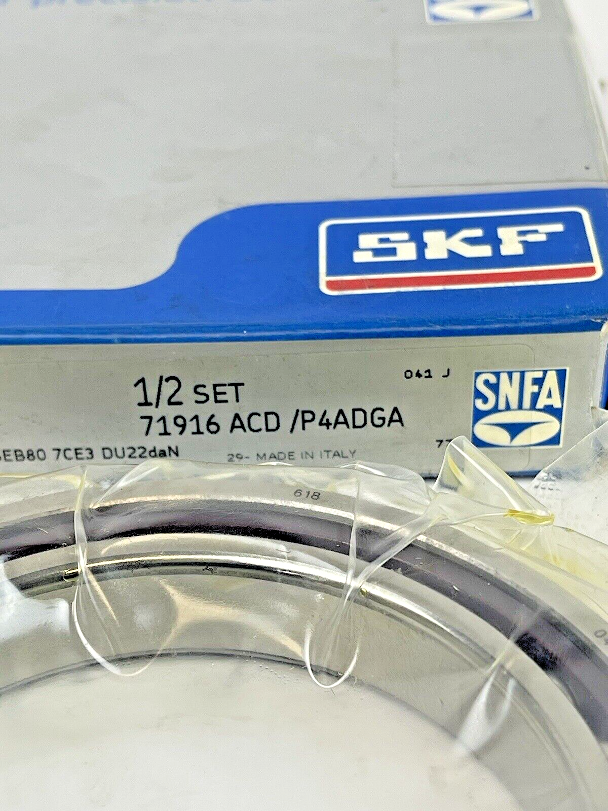 SKF - 71916 ACD/P4ADGA - PRECISION ANGULAR BEARING - 80mm ID x 110mm OD x 16mm W