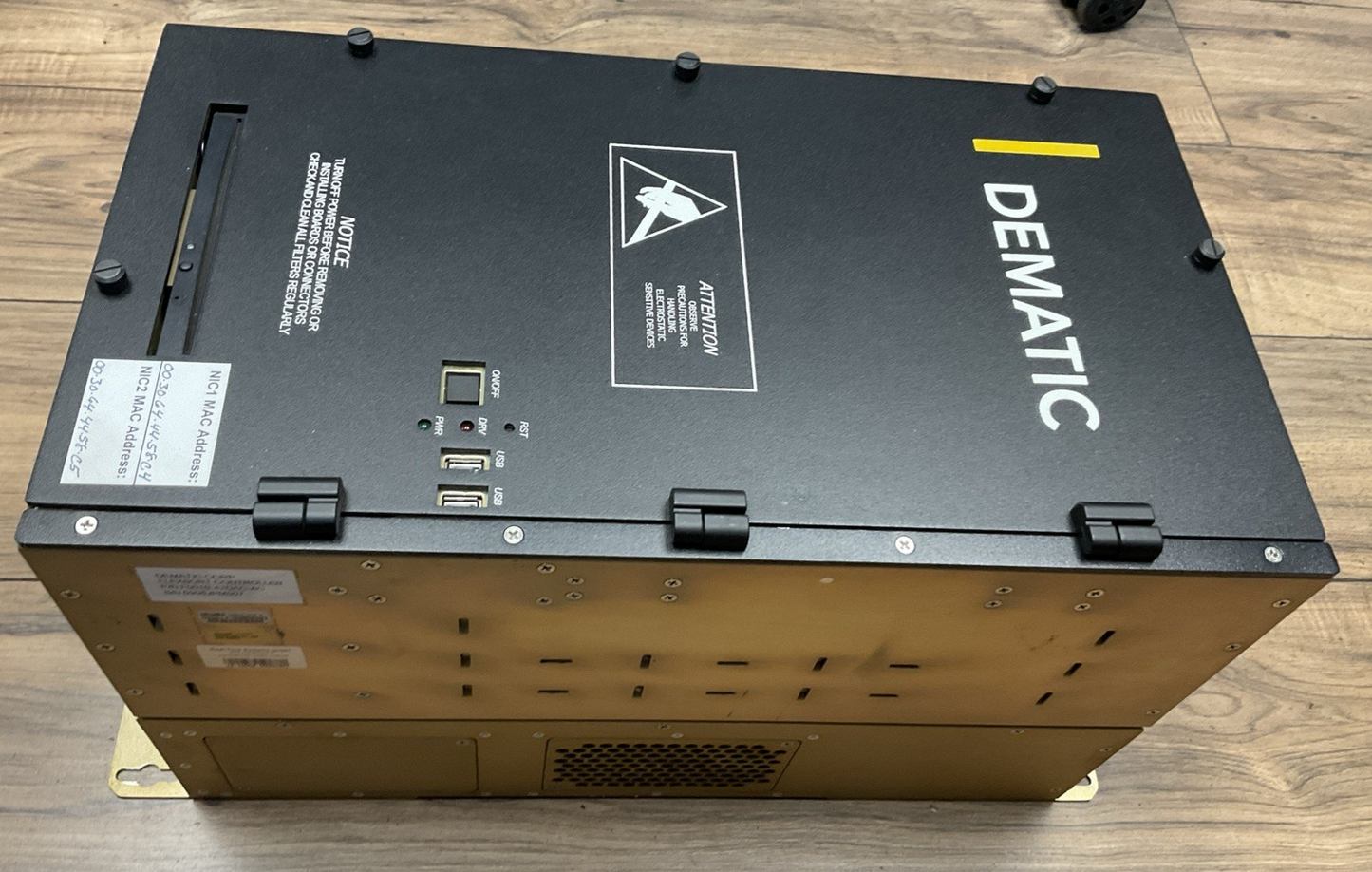 SYSTEL DEMATIC SBX2003 2003RAP-1000 REV C INDUTRIAL COMPUTER 120VAC/240VAC 8A/4A