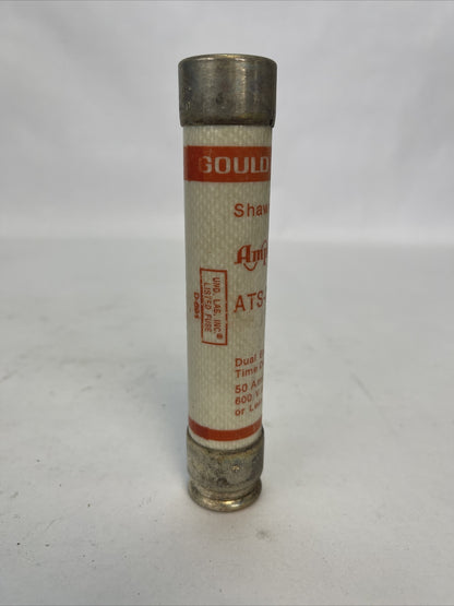 GOULD SHAWMUT ATS-DE50R AMP-TRAP CLASS RK5 FUSE 50AMP 600VAC (LOT OF 10)