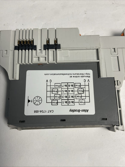 ALLEN BRADLEY 1734-IB8 PLC MODULE SER.D W/1734-TOP BASE SER.A ***LOTOF3***