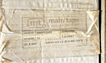 MAIN TAPE 03P01-022-CL FILM TDP 6 25" x 600" ****LOTOF6****