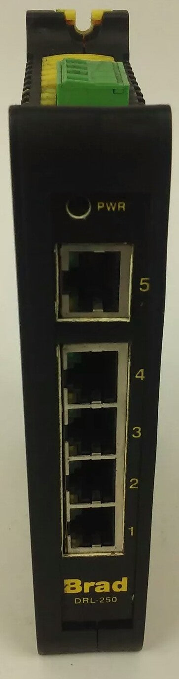 BRAD COMMUNICATIONS ETHERNET SWITCH - P/N DRL250, DRL-250, 24VDC, 2.16 WATTS