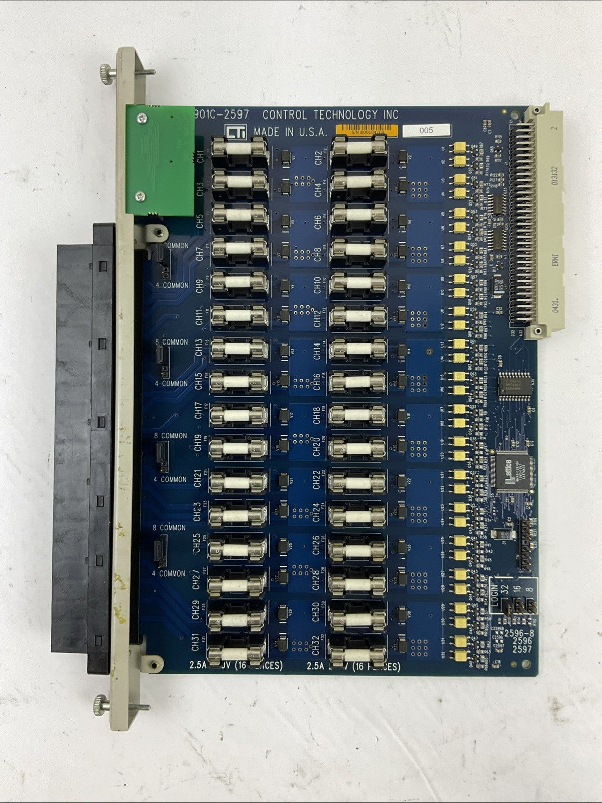 CONTROL TECHNOLOGY INC 901C-2597 32 PT DC OUTPUT MODULE 2.5A 250V (16 PLACES)