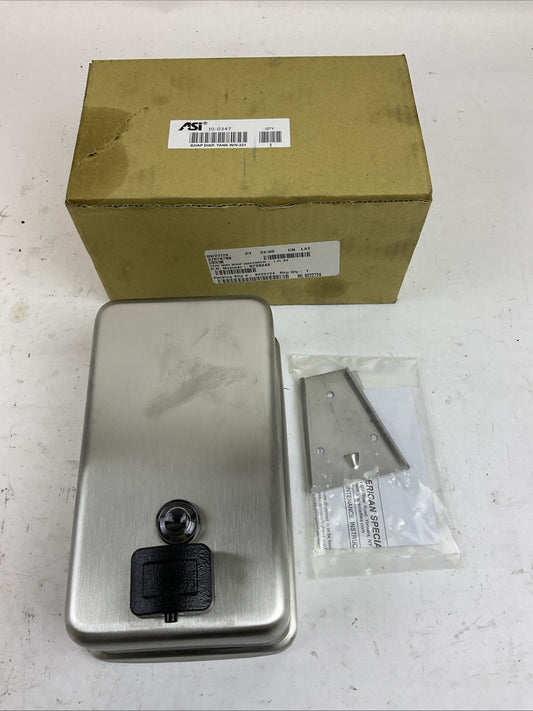 AMERICAN SPECIALTIES 37074788 VERTICLE MOUNT SOAP DISPENSER 1.2L STAINLESS STEEL