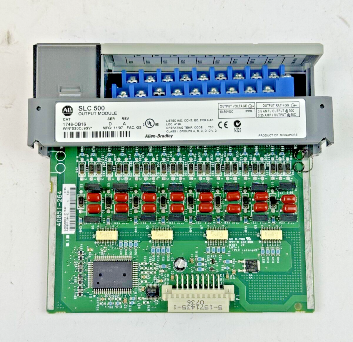 ALLEN-BRADLEY - 1746-OB16 SER. D REV. A - SLC 500 OUTPUT MODULE