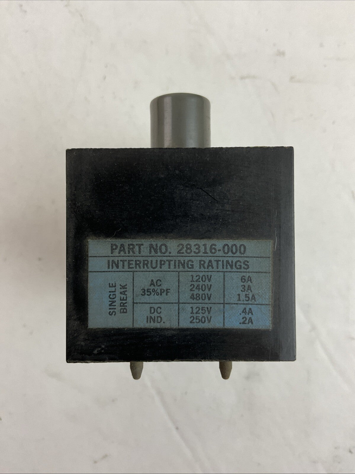HUBBELL 28316-000 PBP PUSHBUTTON INSERT MULTI-SPEED / PLUG-IN 480VAC 1.5A 250VDC