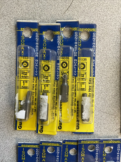 EAZYPOWER ISOMAX CONTRACTOR QUALITY HEX KEY BIT LOT