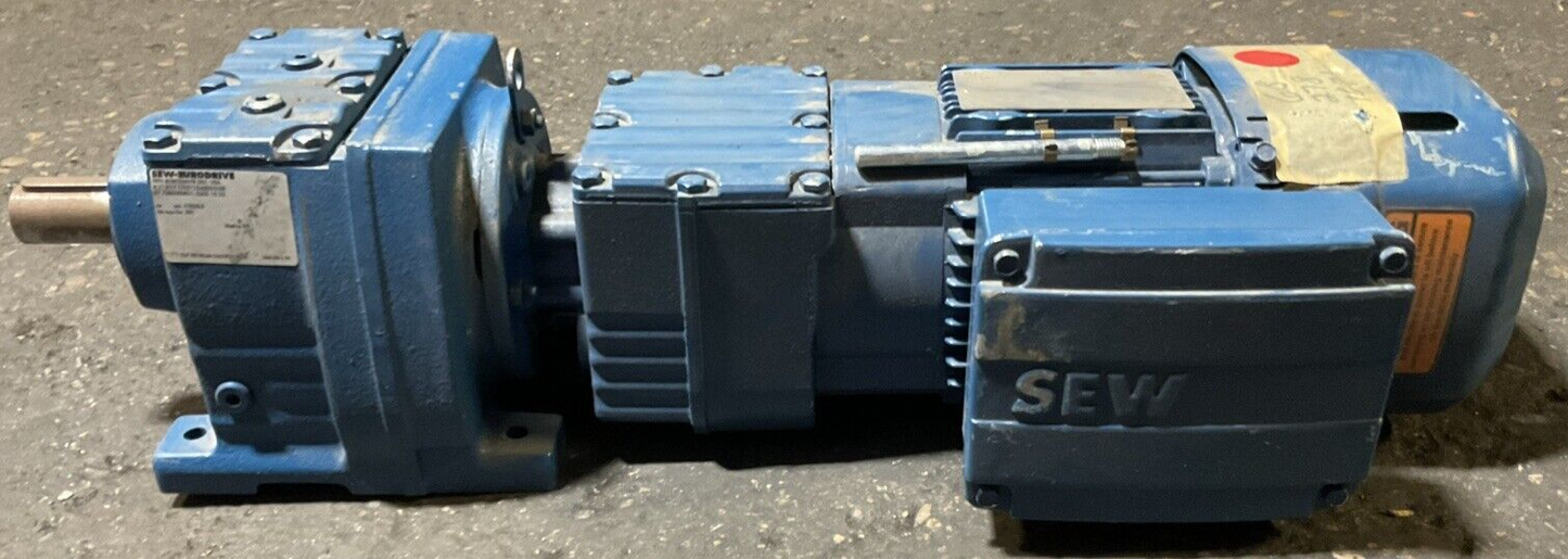 SEW-EURODRIVE R37 R17 DRS71S4BE05HR GEAR MOTOR HZ 60 rpm 1700/9.9 V230/460 YY/Y