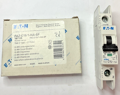 EATON FAZ-C15/1-NA-SP CIRCUIT BREAKER 15A 277VAC 48VDC