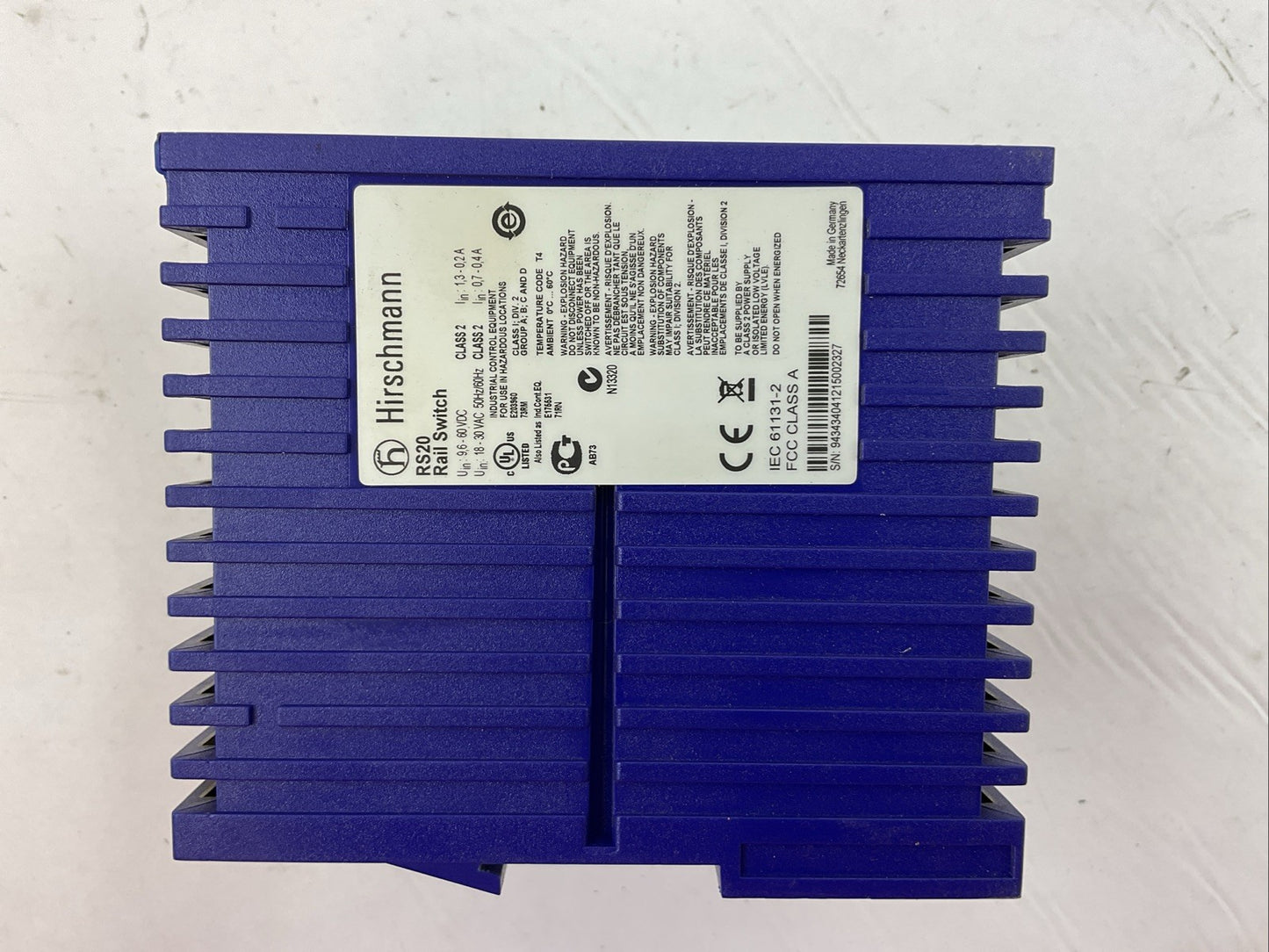 HIRSCHMANN RS20-2400T1T1SDAEHH07.0.02 ETHERNET RAIL SWITCH