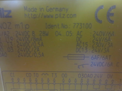 PILZ PNOZ m1p SAFETY RELAY BASE UNIT - 240V 6A 24VDC